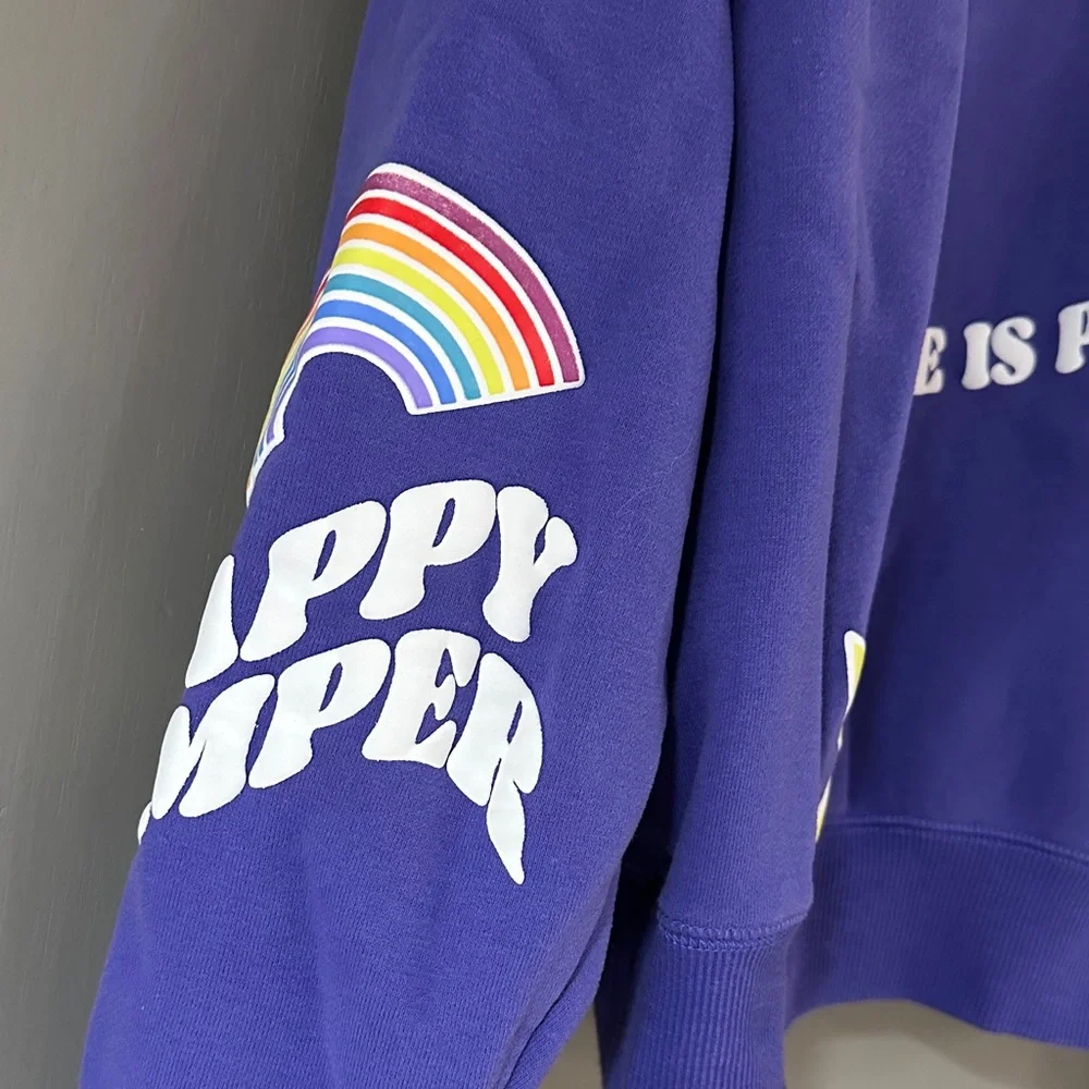 Playboy Purple Graphic Sweatshirt Crewneck Multicolor Bunny Logo Streetwear - Picture 6 of 11